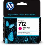 HP 712 3ED68A Magenta 29-ml Genuine HP Ink Cartridge with Original HP Ink, for DesignJet T650, T630, T250, T230 & Studio Large Format Plotter Printers and HP 713 DesignJet Printhead