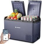 AAOBOSI 95L Car Fridge, IPX4 Waterproof Dual Zone Camping Fridge Freezer with APP Control, 12V/240V, -20°C to 20°C – Ideal for Campervan, Truck, Boat, Motorhome, Travel & Picnic