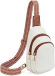 Telena Sling Bag for Women Leather Fanny Pack Crossboday Bags Backpack Beige Brown