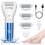 BarberBoss Electric Foot File Hard Skin Remover - Feet Hard Skin Remover Electric, Foot Files for Hard Skin, Premium Callus Remover for Feet, Comprehensive Pedicure Set for Feet QR-5085