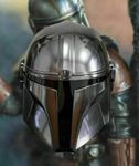 ACTIVE INDUSTRIES Steel Mandalorian Helmet with Liner and Chin Strap, Movie Helmet Halloween Helmet