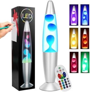 AONESY 17 Color Changing LED Liquid Motion Lamp with Remote 13.5 Inch Pink Blue Red Green Mood Lamp Small Table Lamp Soothing Night Light for Adults and Kids Party BirthdayHome Office Decor Light