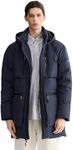 Orolay Men's Thickened Down Jacket Hooded Winter Coats with 6 Pockets Blue M