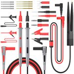 Proster Multi Test Leads Kit 21 in-1 Electrical Multimeter Test Lead with Alligator Clips Test Probe Spring Grabber Banana Plug Volt Meter Leads for Voltage Circuit Tester