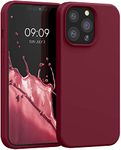 M Cart Silicone Material Back Case Cover Compatible for iPhone 15 Pro - 6.1 inch 2023 Release (Wine Red)