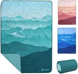 VILLEY Picnic Blanket, 3-Layer Camping Blanket 52"x75", Machine Washable, Water Repellent and Sandproof, Packable and Portable for Camping, Travel, Park, Beach and Indoor Use