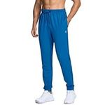 VEBOON Mens Thin Track Pants Soft Loose Breathable Joggers Yoga Hiking Exercise Pants Casual Comfy Long Joggers Blue