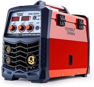 Rossi 300 Amp MIG Stick Welder, Portable DC Gas Gasless Inverter Welding Machine, 15A Plug