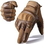 WTACTFUL Touch Screen Flexible Full Finger Gloves for Motorcycle Cycling ATV Motorbike Riding Driving Racing Camping Climbing Hiking Hunting Work Sports Gloves Size Medium Brown