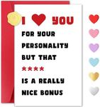 ZapDesk Funny Valentines Day Card Gifts for Him, Valentines Day Cards for Husband, BF, Fiance, Happy Valentines Day Gift for Men, Anniversary Birthday Card Gifts for Men, I Love You