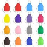 FEPITO 24 Pack 12 Colors Art Aprons Painting Aprons Art Smocks for Craft, Kitchen, Classroom