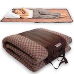Sleepezee Foldable Mattress for Floor, Premium Folding Mattress, Lightweight Travel mattres for Extra Bedding at Home and Camping, Made of Cotton, Portable Soft PU Foam Slim mattres (72x36x1 Brown)