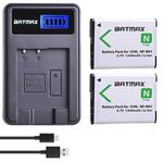 Batmax 2Pcs NP-BN1 NP-BN1 Battery + LCD USB Charger for Sony Cyber-Shot DSC-QX10 DSC-QX100 DSC-TF1 DSC-TX10 DSC-TX20 DSC-TX30 DSC-W530 DSC-W570 DSC-W650 DSC-W690 DSC-W710 DSC-W730 Cameras