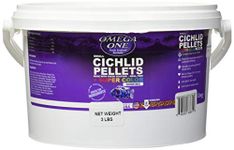 OmegaSea Food 85631 Super Colour Cichlid Pellets-Sinking, 3 lb, 1 Can