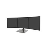 Ergotron DS100 Triple-Monitor Desk Stand - Stand for triple flat panel - aluminium, steel - black - screen size: up to 21"