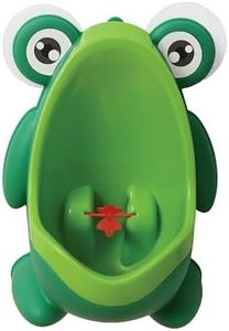 Dreambaby Pee-Pod Toilet Training Urinal - Frog Squatty Potty with Removable Bowl & Spinning Target - Portable Toddler Urinal Toilet Training Solution for Boys - Green