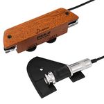 Donner Acoustic Guitar Pickup, Guitar Pickups Passive Mahogany Soundhole Pickup with Humbucker Volume Tone Control, Fits 3.8” to 3.94” Soundhole Diameter