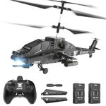 DEERC RC Helicopter, RC Plane for Kids and Adults, 2.4GHz Remote Control Helicopter, 30 Mins Flight Time, LED Lights & Altitude Hold, 2 Batteries, Kids Toy for Ages 14+
