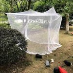 Mosquito Net, Large Outdoor Four Corners Enhanced Mosquito Net Indoor Outdoor Use Mosquito Net Bar White Bed Mosquito Net