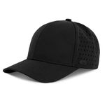 Hydro Waterproof Sports Performance Hat, Snapback Baseball Cap, Water Resistant for Everyday, Golf, One Size Fits All Unisex, Black, M/One size