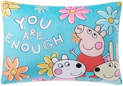 NORTHWEST Kids Reversible Pillow (w/Removeable Shell), 20 in x 30 in, Peppa Pig