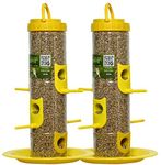 Skybeings Bird Feeder for Bird Food Large 2 Piece_Yellow