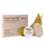 Ghar Soaps Foot Cream For Cracked Heels With Scrub Stone For Women & Men (50 Gm)