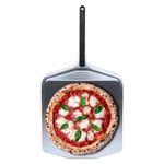 Ooni 16” Metal Pizza Peel – Metal Pizza Peel 16 Inch, Pizza Spatula Paddle, Lightweight Pizza Turning Peel with Long Handle, Pizza Oven Accessories, Pizza Tools, Rectangle Pizza Turner