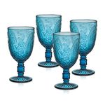 Fitz and Floyd Maddi Wine Goblet, Set of 4, Indigo