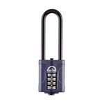 Squire Heavy Duty Padlock (CP40/2.5) - Toughest Extra Long Shackle - 4 Wheel Combination Padlock - Alloy Steel for Corrosion Resistance - Weatherproof Lock for Home, School & Shed (Blue, 40 mm)