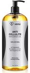 Anti Cellulite Massage Oil and Treatment - 100% All Natural Deep Penetrative Formula Firms, Tightens, and Tones Skin and Helps Breaks Down Fat Tissue - Regenerates and Moisturizes - By Venu