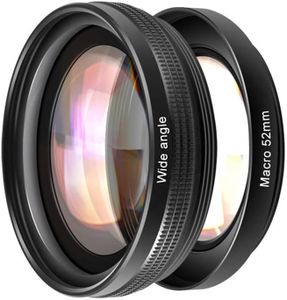 AFYMY 52MM 2in1 18mm HD Wide-Angle & 10x Macro Additional Lens for Sony ZV1 Camera