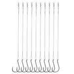 MAKABEE Circle Hooks Rigs Saltwater Steel Leader Wire, 25pcs 1/0 Heavy Duty Circle Hook with Leader Wire Bass Catfish Fishing Lure Rig