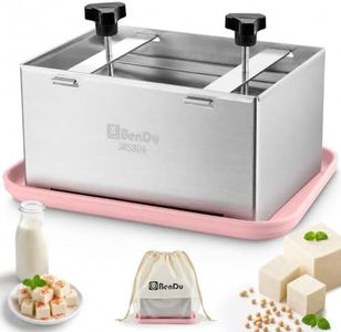 Bd.Ai Tofu Press,Tofu Press Stainless Steel with Tofu Presser Towel and Drip Tray for Homemade Tofu and Improved Tofu Flavor Texture-Versatile for paneer and Cheese Press-Plus