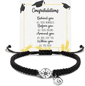 Btysun 2024 Graduation Gifts for Teenage Girls G Initial Bracelet for Women Adjustable Braided Best Friend Bracelets Friendship Graduation Birthday Christmas Jewelry