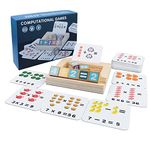 Cubelelo Dice and Card Computational Games | Learn Math & Counting with Flashcards and Dices | Wooden Arithmetic Interactive Educational Fun Activity Kit for Kids Ages 3 and Up