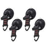 Suction Cups with Straps D Ring, 4Pcs Heavy Duty Suction Cups Anchor, Multipurpose Camping Sucker Cups Hooks for Home Outdoor Car Van Truck Awning Boat Tarp