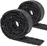 Heelos Rubber Mulch for Landscaping,2 Rolls 120×4.5inch Black Rubber Mulch Mat Pathway Solution Recycled, Natural-Looking Permanent Garden Barrier Edging Border for Plants, Vegetables, and Flowers