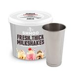 Shmoo Vanilla Milkshake Thick Shake Mix 1.8KG Tub & Stainless Steel Mixing Beaker