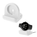 kwmobile Watch Charger Stand Compatible with Google Pixel Watch 2 Charger Stand - Silicone Holder Dock - White