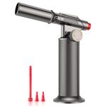 Sondiko Blow Torch, Refillable Metal Soldering Torch, Kitchen Butane Torch for Cooking, Adjustable Flame and Windproof Continuous Flame for Welding, Crafts, Gifts for Men(Butane Gas Not Included)