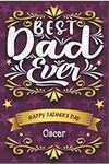 Best Dad Ever Gold & Purple Notebook-Happy Fathers Day to Oscar: Original Custom Named Design Gold & Purple Notebook For Fathers Day- Best Dad Ever To Oscar