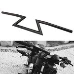 AnXin 1" 25MM HandleBar Z Handle Bars Universal For Sportster Cruiser XL 883 1200 Custom Chopper Dyna Softail Bobber Street Bob Touring Road King Road Street Glide Black