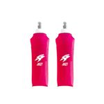 Juszt Soft Collapsible Water Bottle - Foldable Water Bottle with Bite Valve 250 ml/500ml Flask for Running BPA Free Reusable Water Flask for Travel (PINK, 250ML DOUBLE)