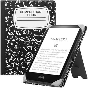 HGWALP Universal Case for 6" eReaders, Folio Leather Stand Cover with Handstrap Compatible with All 6 inch Paperwhite/Paperwhite/Kobo/Tolino/Pocketook/E-Book Reader-Composition Book
