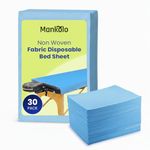Mankolo Non Woven Fabric Disposable Bed Sheet for Hospital & Spa Use ( Pack of 30) - Oil Proof Massage Sheet for Facial Bed for Parlour - Disposable Sheets for Patients (180cm X 80cm) - ,Blue