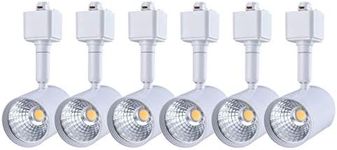 mirrea 6 Pack LED Track Lighting Heads Compatible with Single Circuit H Type Track Lighting Rail Ceiling Spotlight for Accent Task Wall Art Exhibition Lighting 6.5W 24° White (4000K Neutral White)