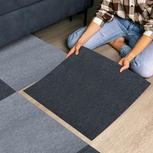 Carpet Tiles Peel and Stick, Self Adhesive Carpet Floor Tile 20 Tiles/78 sq Ft Anti-Slip Squares Soft Padded Carpet Tiles for Kitchen Bedrooms Indoor Outdoor(24" x 24")