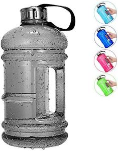 Vaupan Botella de agua grande de medio galón, jarra deportiva grande a prueba de fugas de 2.2L con asa, jarra de agua potable de boca ancha sin BPA para fitness, gimnasio, ciclismo al aire libre