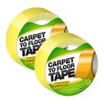 KARRMA | Carpet To Floor Tape Double Sided Heavy Duty | Carpet Tape Permanent Fixing of,Vinly Flooring, Cork Tiles, Rugs (Pack of 2 : 48mm x 8 m)